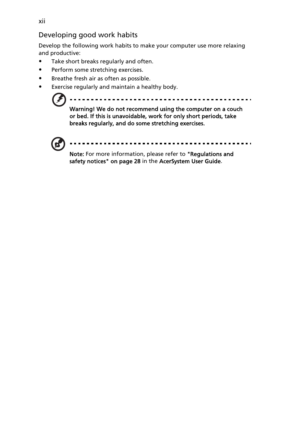 Acer AO533 User Manual | Page 12 / 52