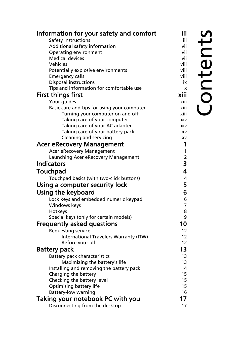 Acer AO533 User Manual | Page 17 / 52