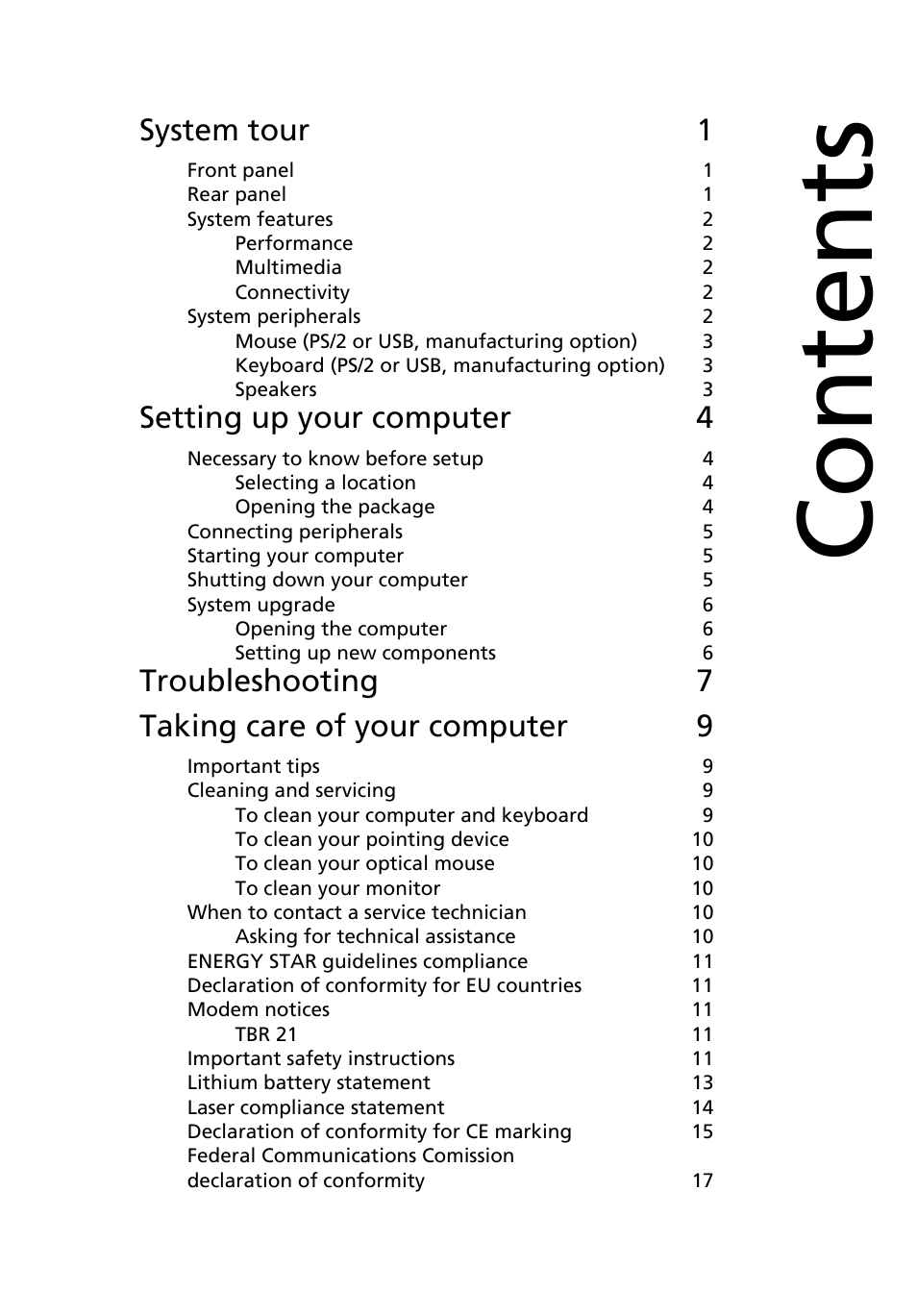 Acer AcerPower FE User Manual | Page 3 / 22