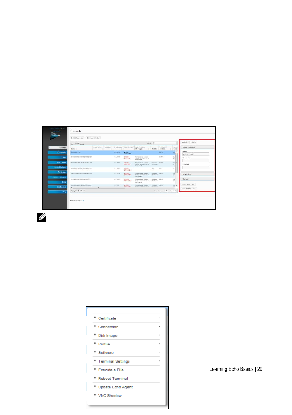 The details pane, The context menu | Acer Veriton N2620G User Manual | Page 29 / 57