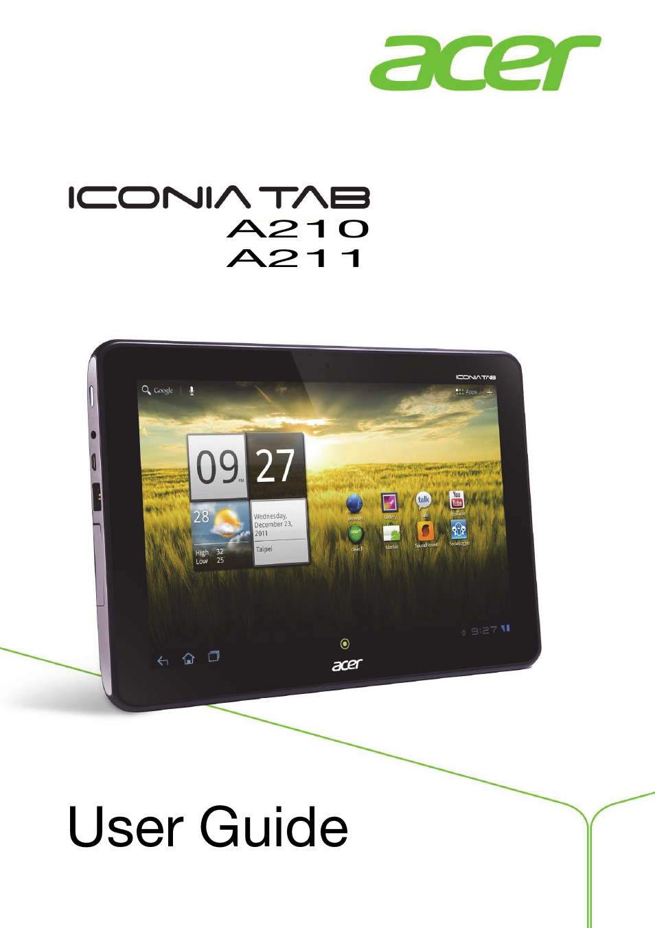 Acer A210 User Manual | 59 pages