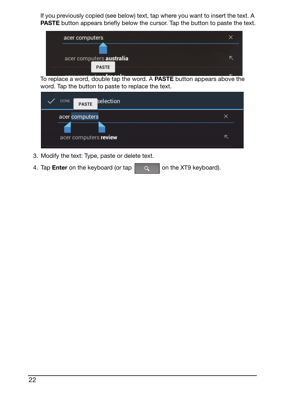 Acer A210 User Manual | Page 22 / 59