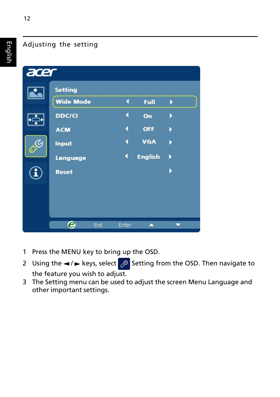 Acer V246HL User Manual | Page 24 / 27