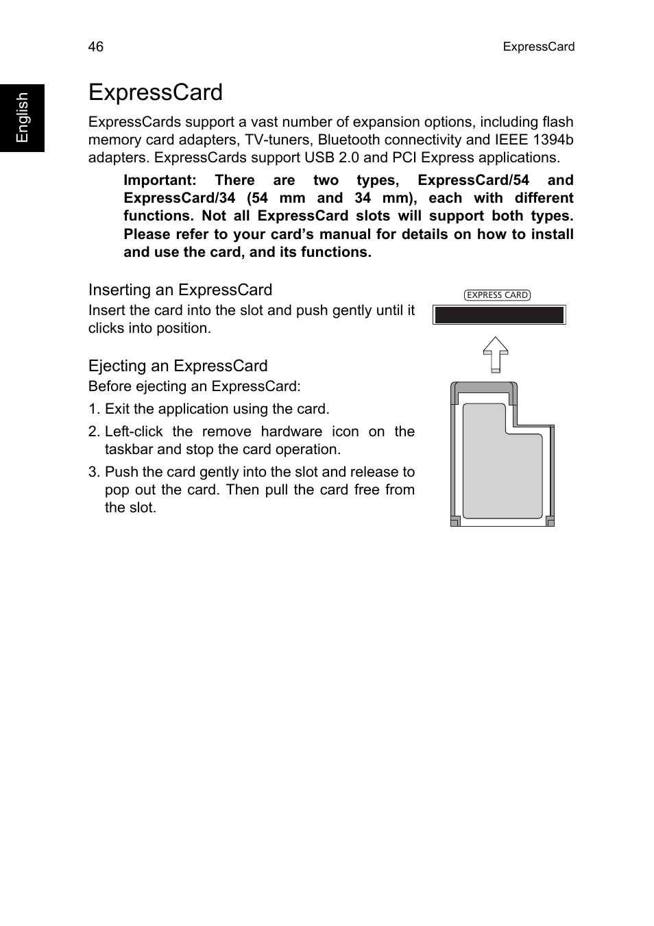 Expresscard | Acer TravelMate P245-MG User Manual | Page 64 / 86