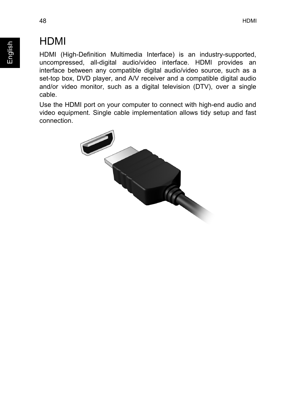 Hdmi | Acer TravelMate P245-MG User Manual | Page 66 / 86