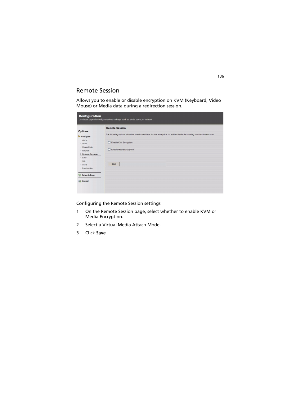 Remote session | Acer AR320 F1 User Manual | Page 154 / 171