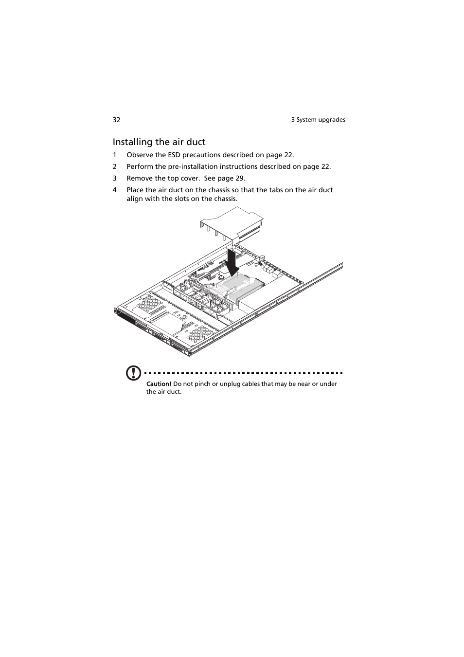 Installing the air duct | Acer AR320 F1 User Manual | Page 50 / 171