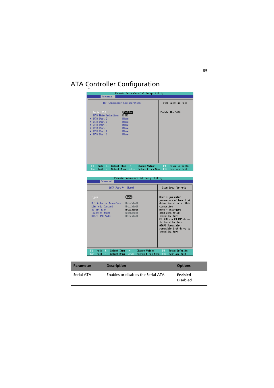 Ata controller configuration | Acer AR320 F1 User Manual | Page 83 / 171