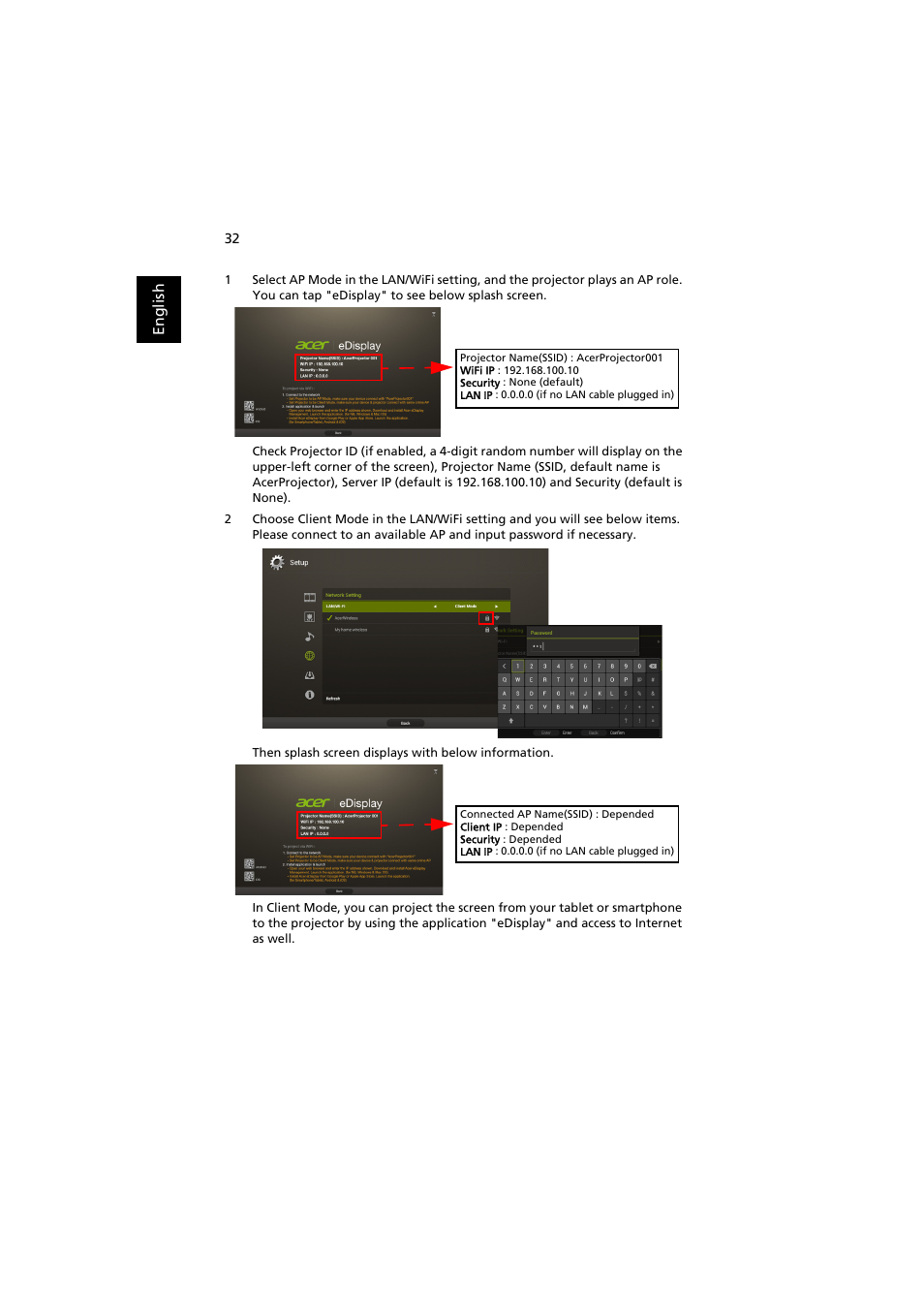 Acer P1373WB User Manual | Page 32 / 58