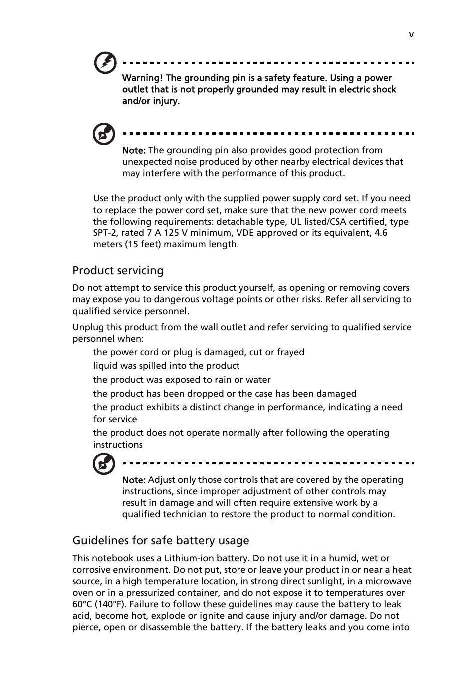 Acer Extensa 4430 User Manual | Page 5 / 86