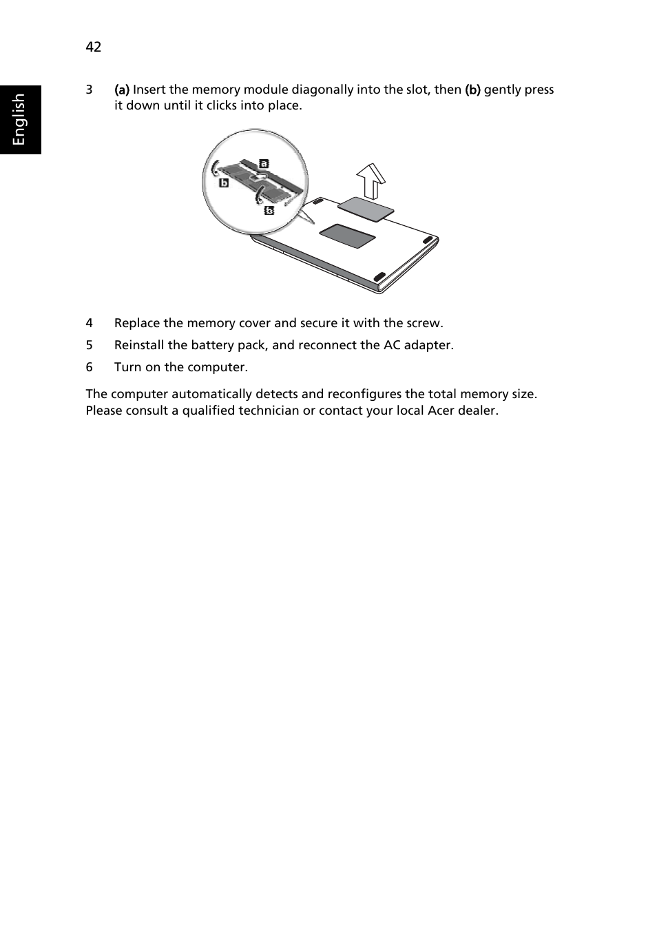 English | Acer Extensa 4430 User Manual | Page 62 / 86