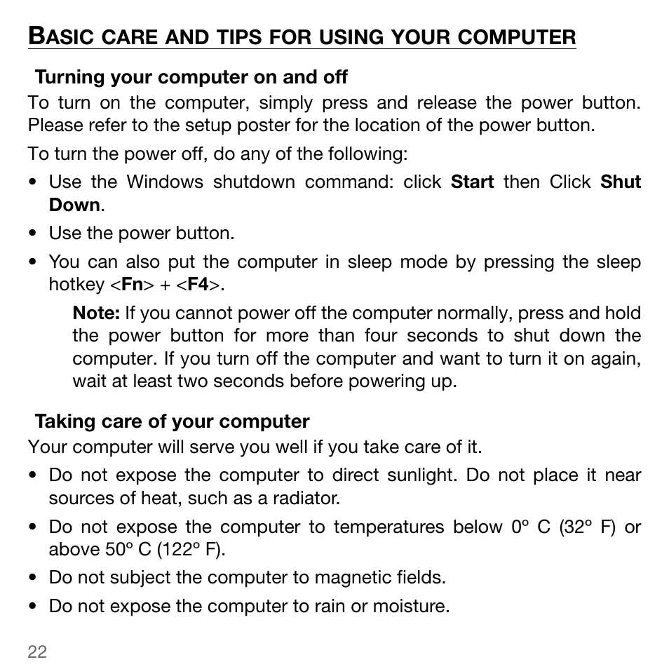 Acer TravelMate 5744Z User Manual | Page 22 / 95