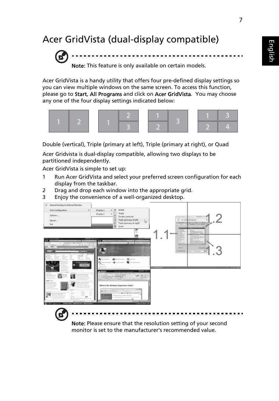 Acer gridvista (dual-display compatible) | Acer Extensa Series (Generic User Guide) User Manual | Page 27 / 62