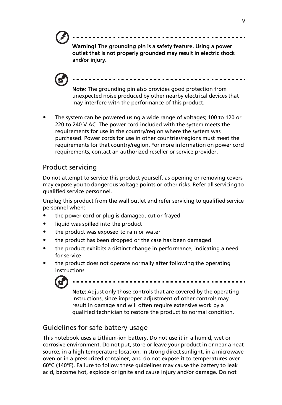 Acer Aspire Series (Generic User Guide) User Manual | Page 5 / 73