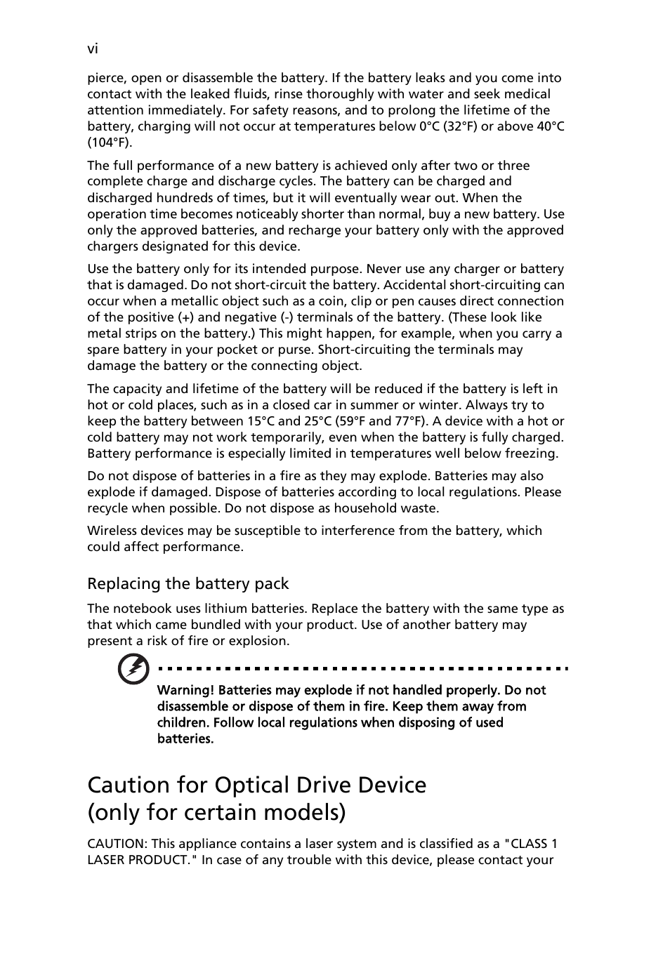 Acer Aspire Series (Generic User Guide) User Manual | Page 6 / 73