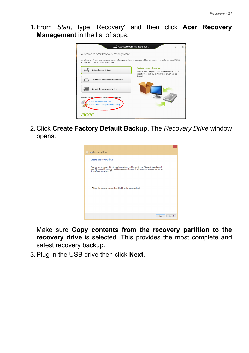 Acer Aspire V7-481G User Manual | Page 21 / 87