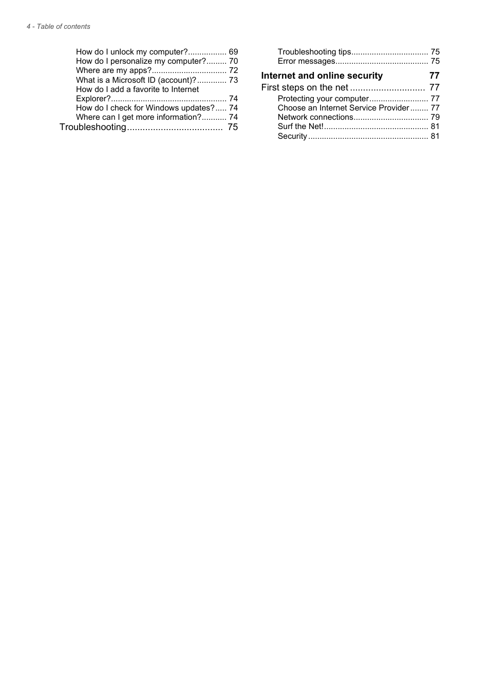 Acer Aspire V7-481G User Manual | Page 4 / 87