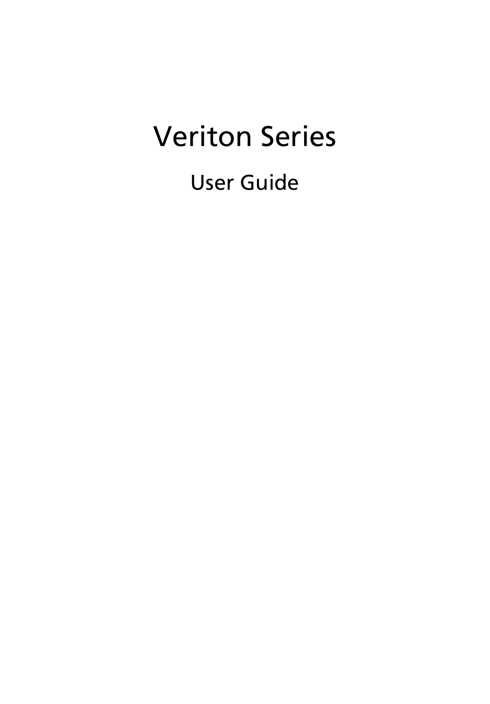 Acer Veriton X480 User Manual | 39 pages