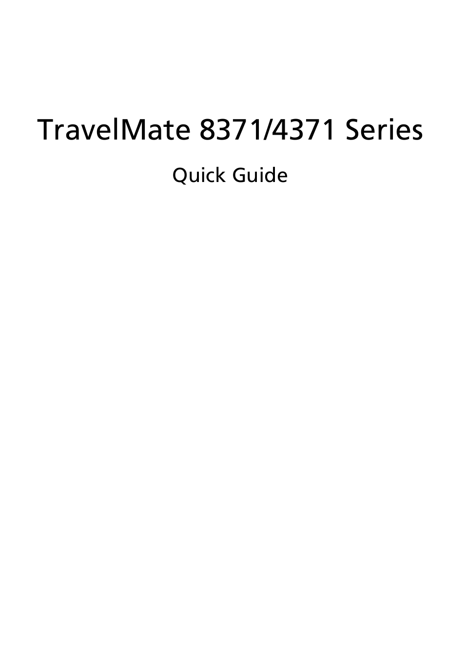 Acer TravelMate 8331G User Manual | 12 pages