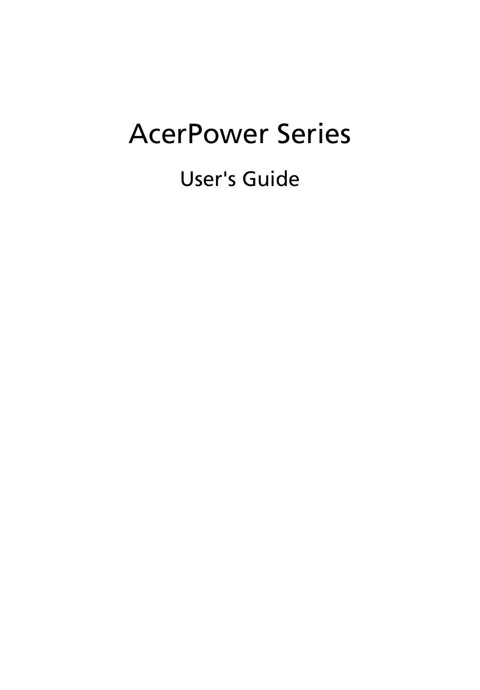 Acer AcerPower 1000 User Manual | 51 pages