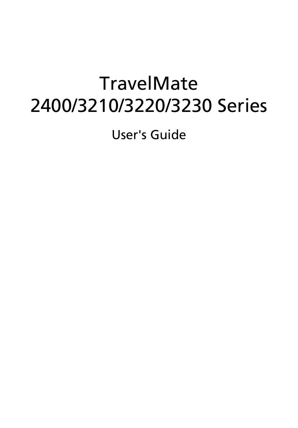 Acer TravelMate 3210 User Manual | 69 pages