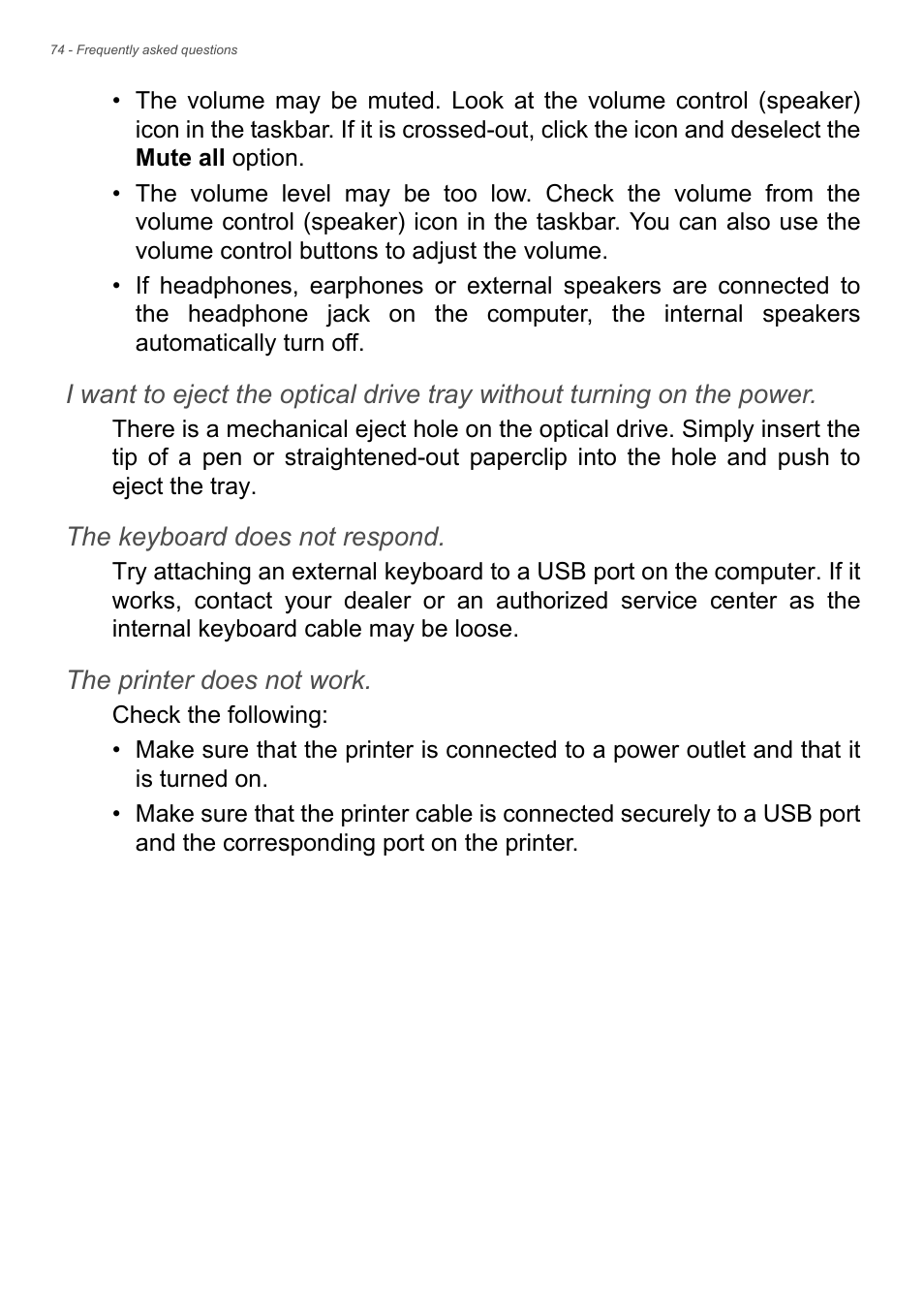 Acer TravelMate P245-MG User Manual | Page 74 / 97