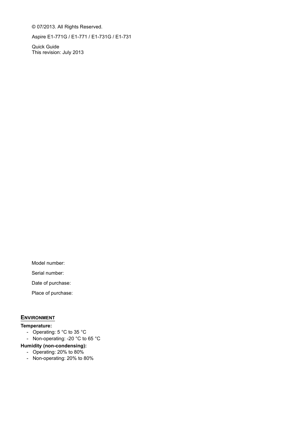 Acer Aspire E1-771G User Manual | Page 2 / 9