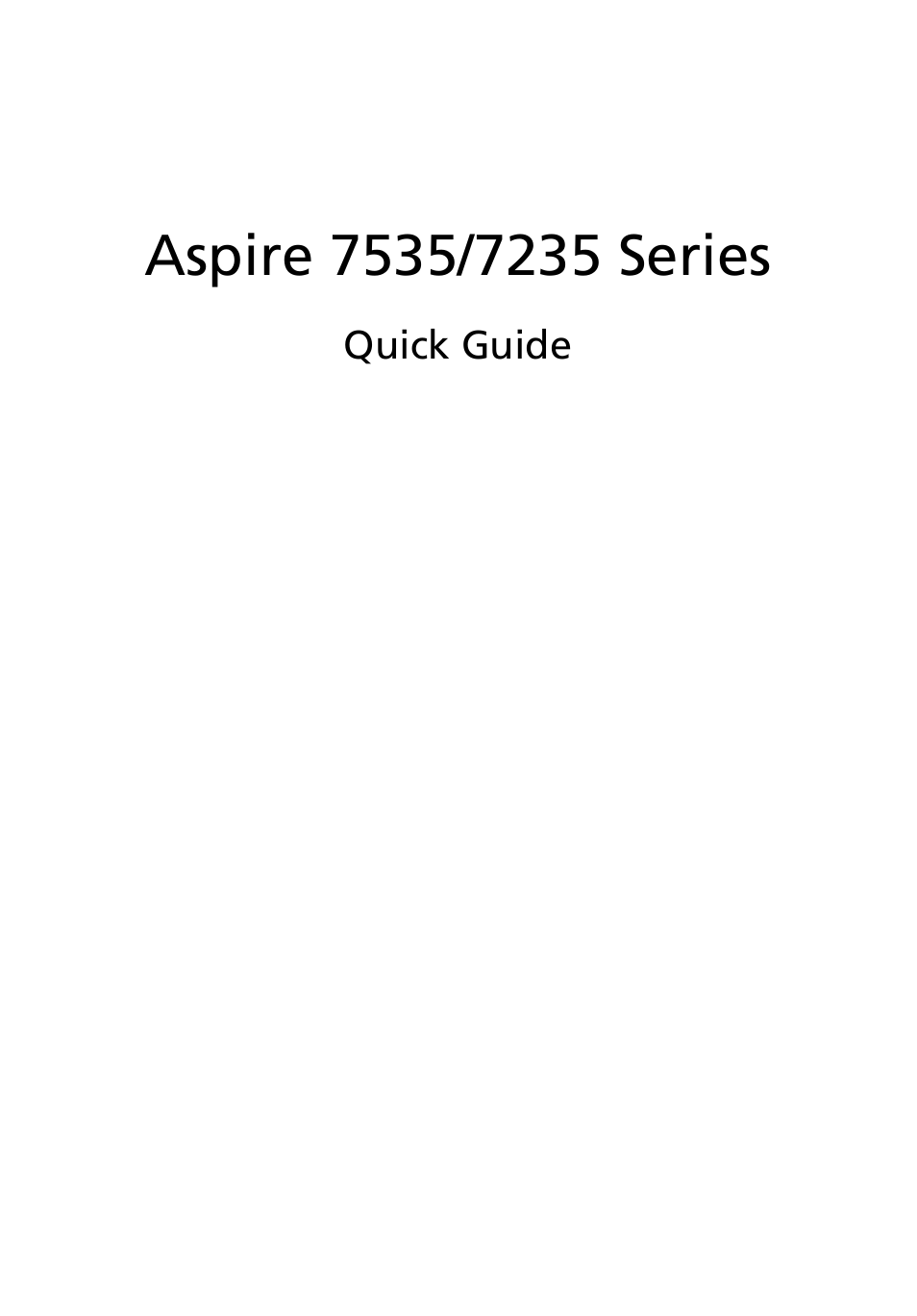 Acer Aspire 7535G User Manual | 12 pages