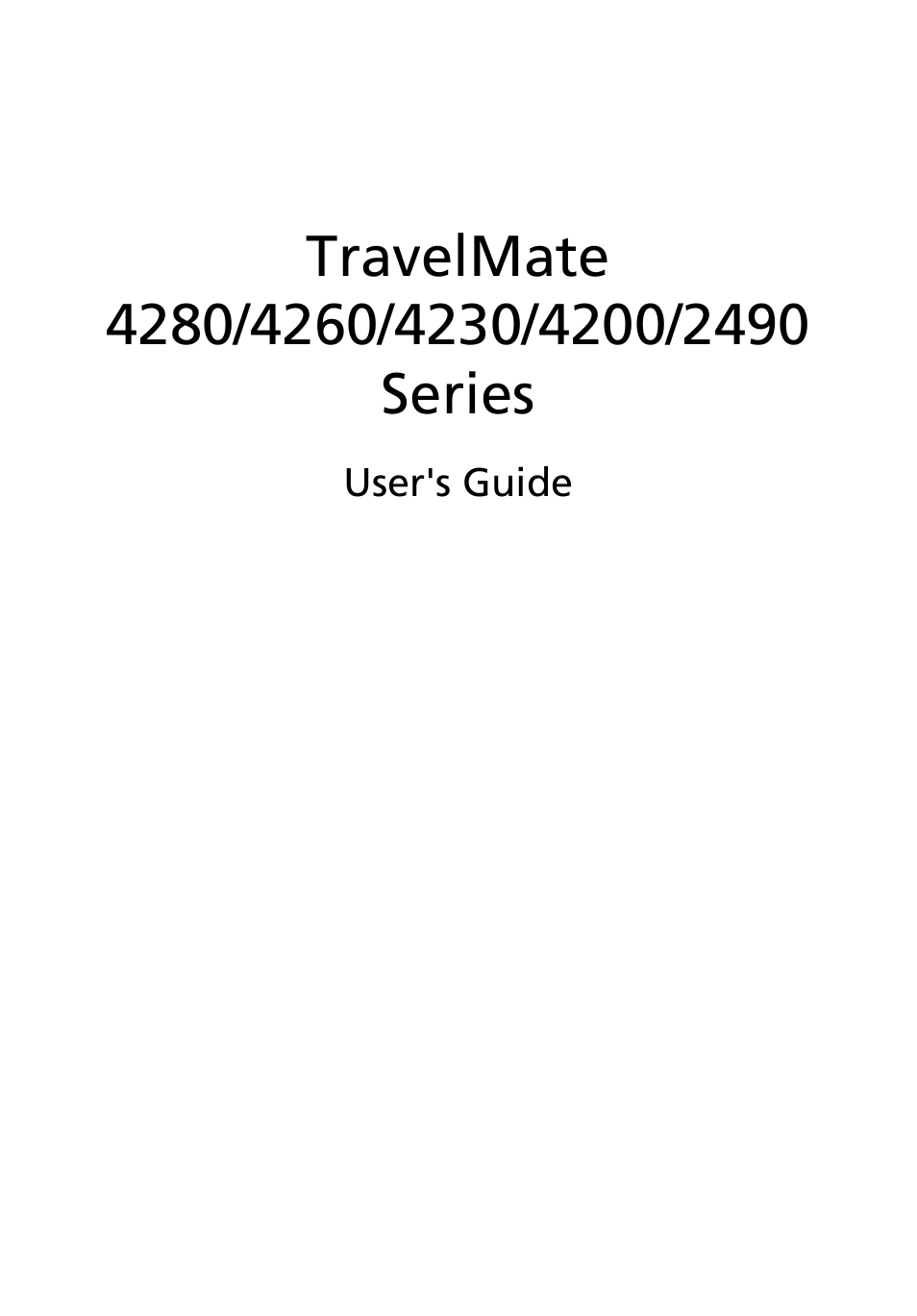Acer TravelMate 4280 User Manual | 101 pages