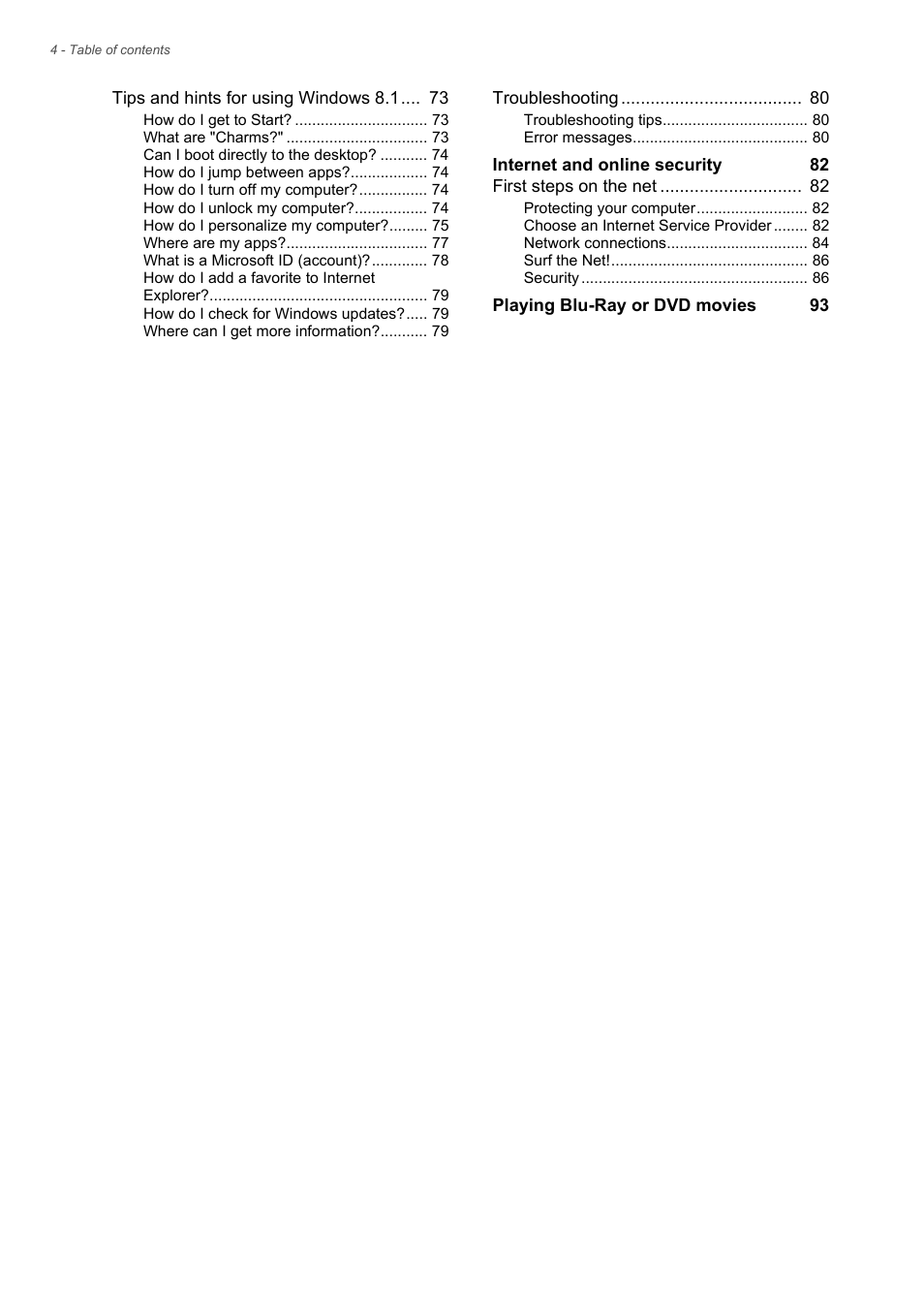 Acer Aspire E1-470PG User Manual | Page 4 / 93