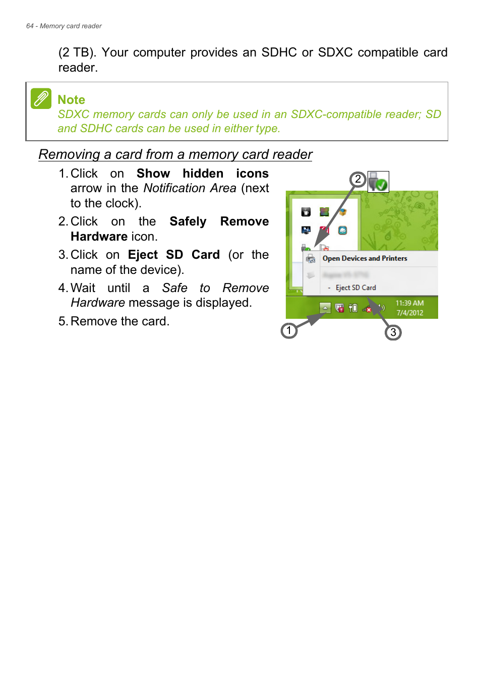 Acer Aspire E1-470PG User Manual | Page 64 / 93