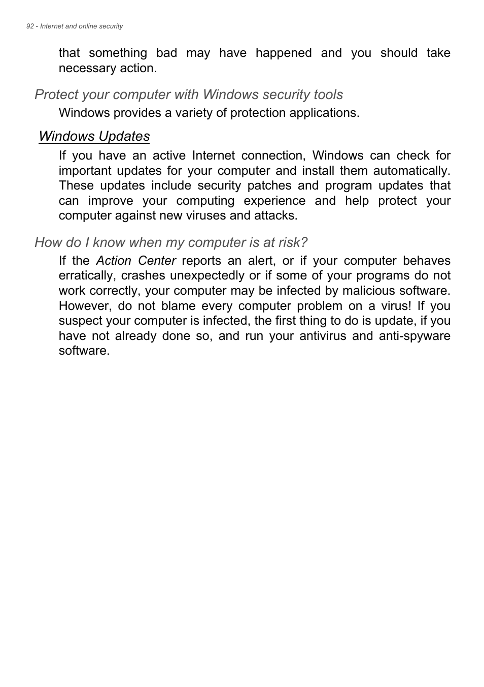 Acer Aspire E1-470PG User Manual | Page 92 / 93