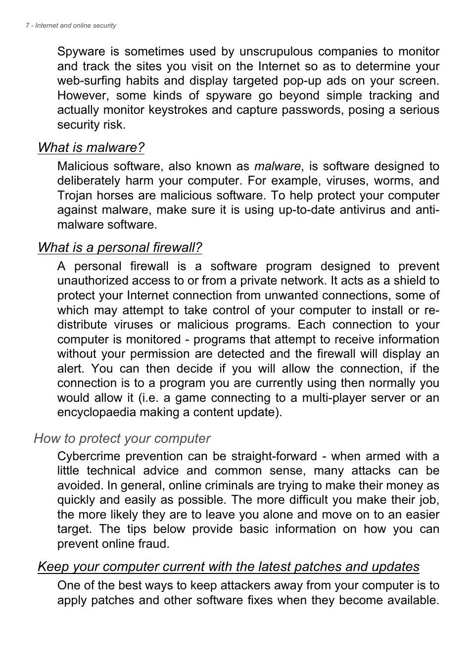 Acer Aspire U5-610 User Manual | Page 65 / 71