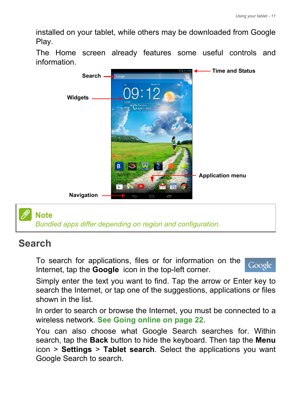 Search | Acer B1-730HD User Manual | Page 11 / 52