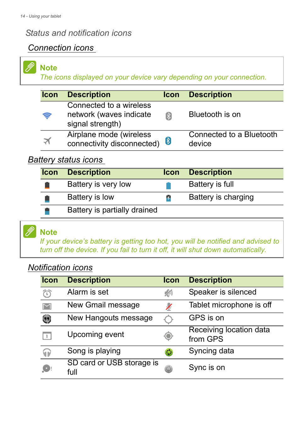 Acer B1-730HD User Manual | Page 14 / 52