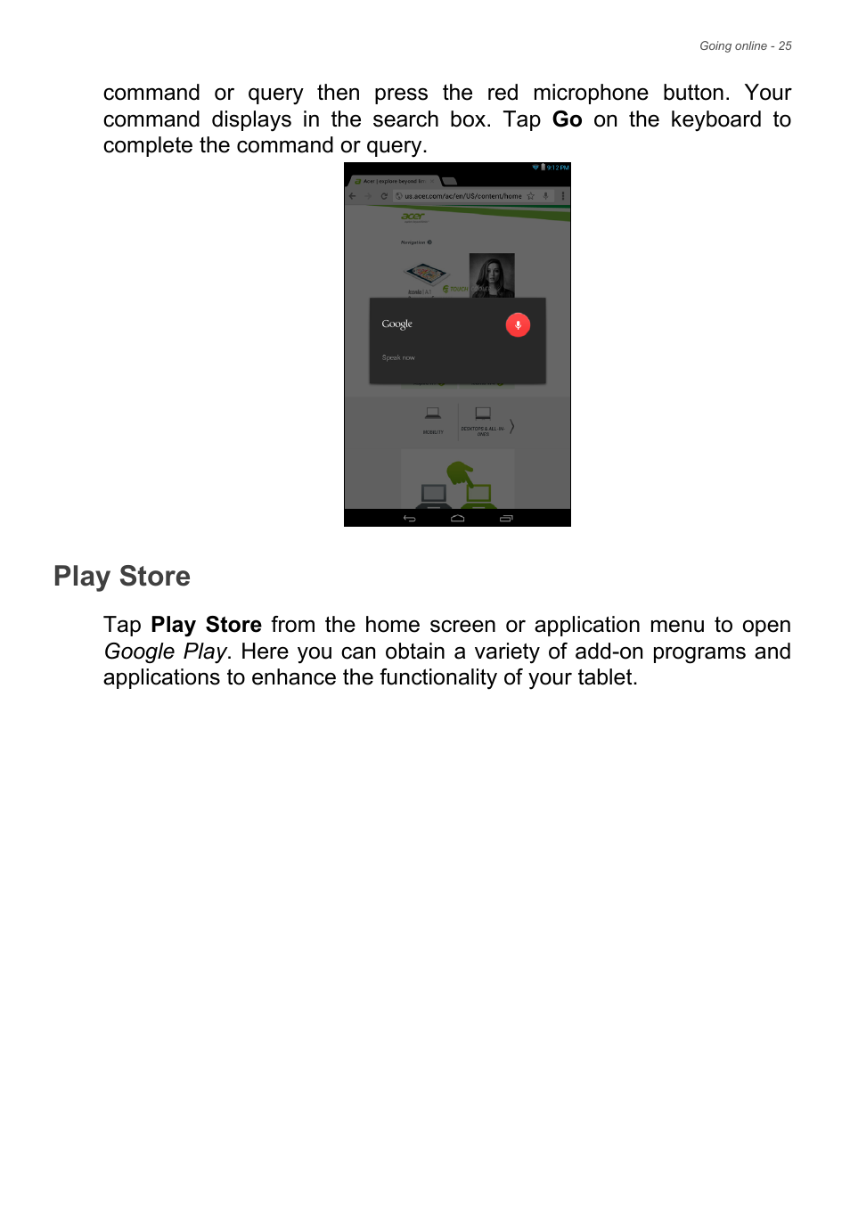 Play store | Acer B1-730HD User Manual | Page 25 / 52