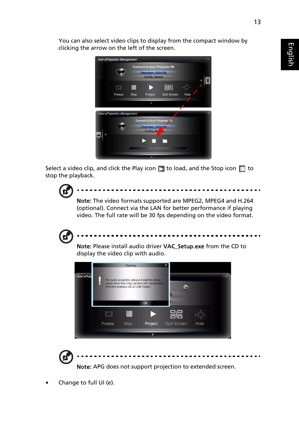 Acer S5201 User Manual | Page 13 / 52