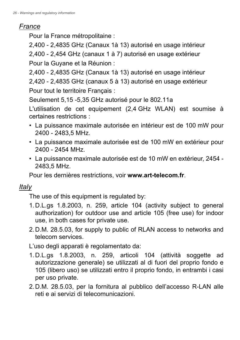 Acer Aspire E1-472 User Manual | Page 26 / 28