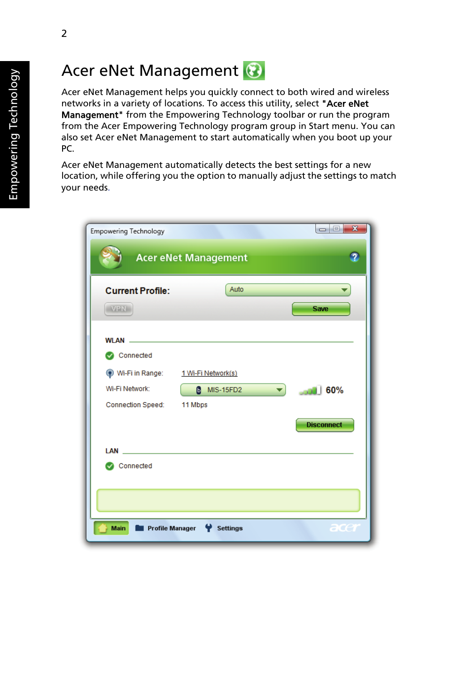 Acer enet management | Acer Aspire 4920 User Manual | Page 22 / 111