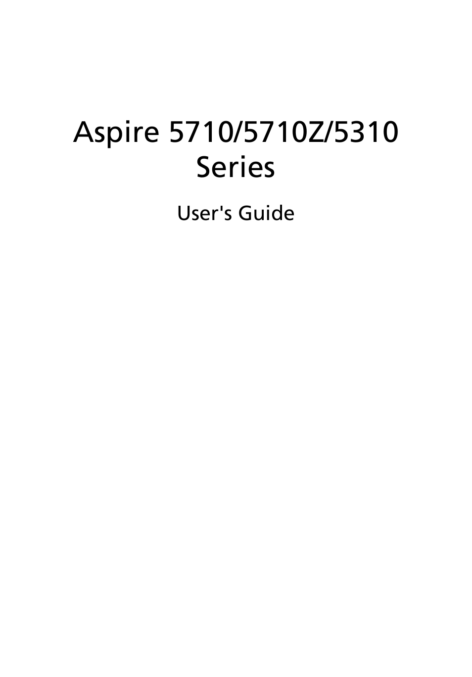 Acer Aspire 5710 User Manual | 113 pages