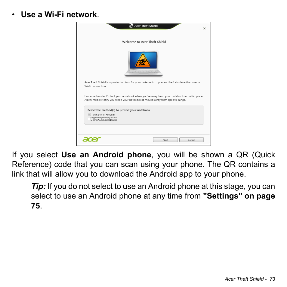 Acer Aspire V7-581 User Manual | Page 73 / 109