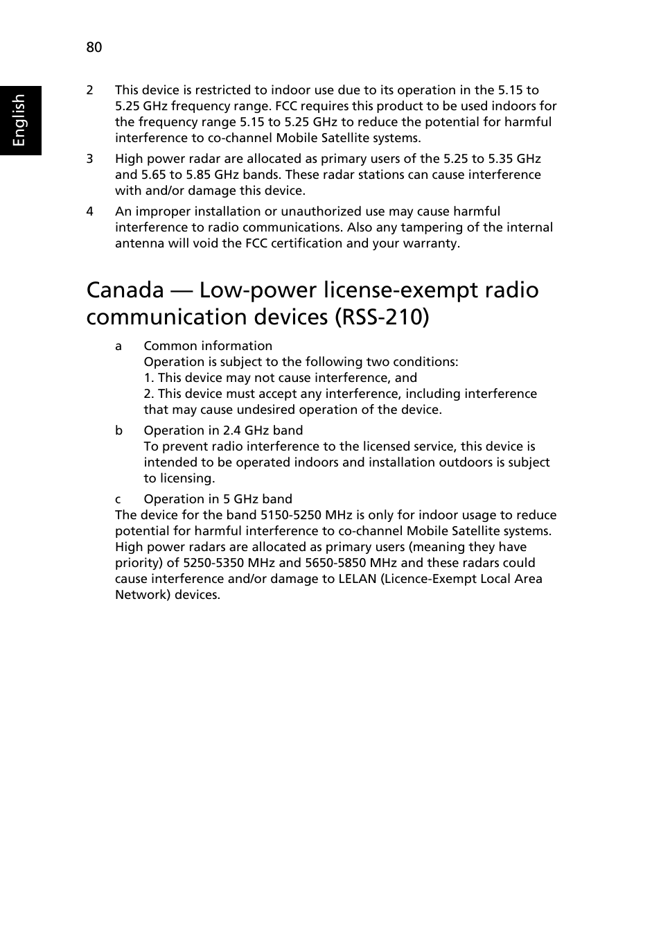 Communication devices (rss-210), Lcd panel ergonomic specifications | Acer Aspire 7230 User Manual | Page 100 / 103