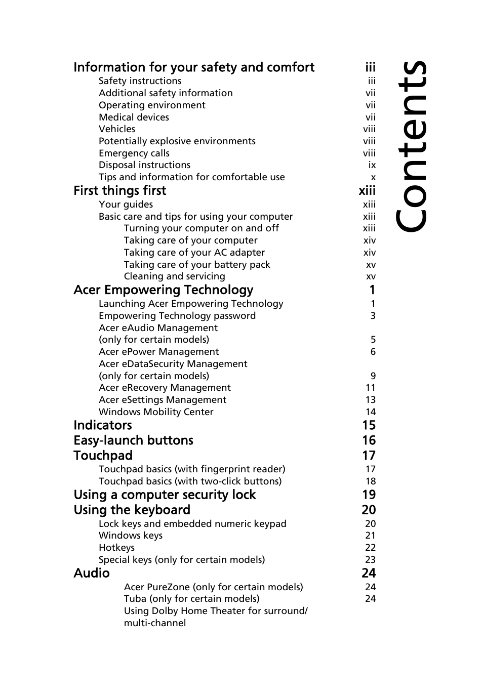 Acer Aspire 7230 User Manual | Page 17 / 103