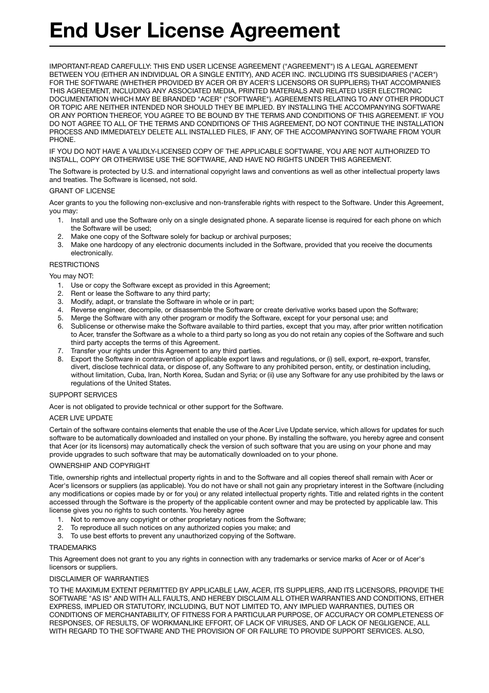 Acer E350 User Manual | Page 59 / 60