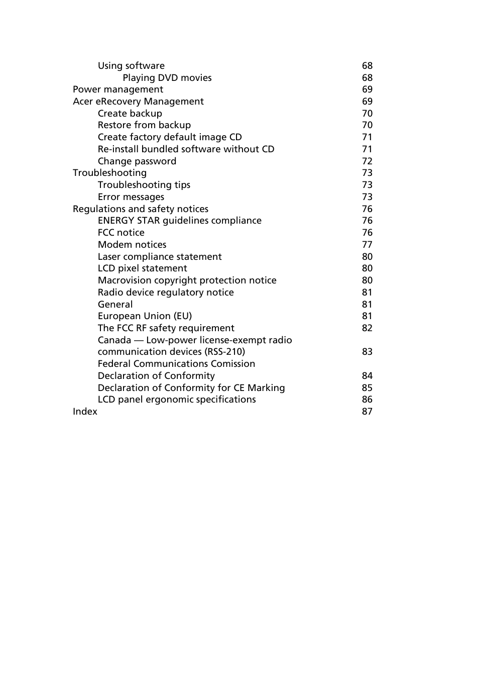 Acer Aspire 5550 User Manual | Page 13 / 106