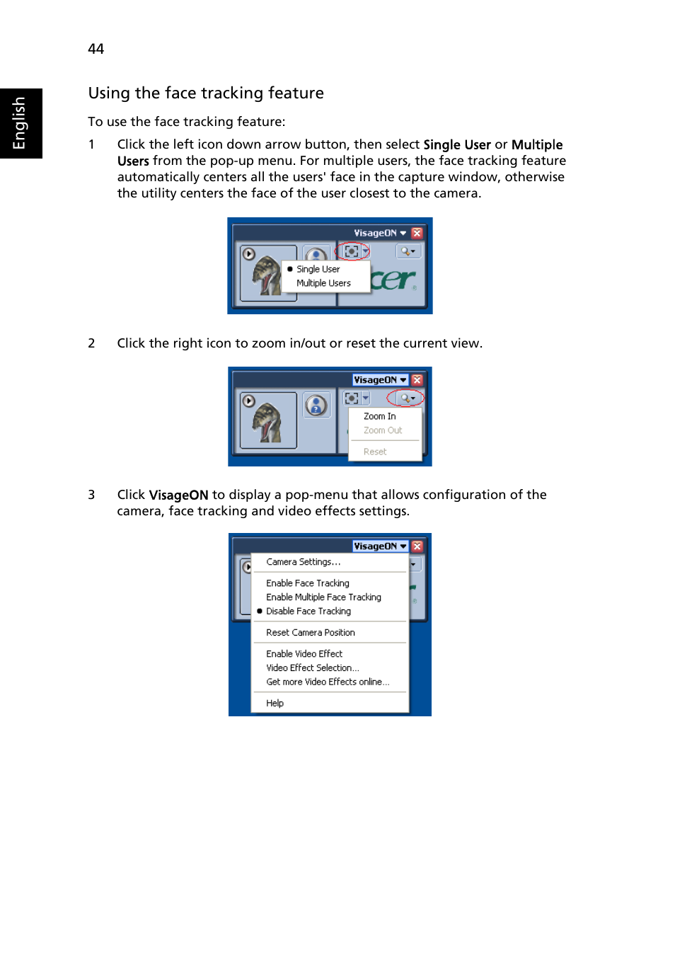 Acer Aspire 5550 User Manual | Page 58 / 106