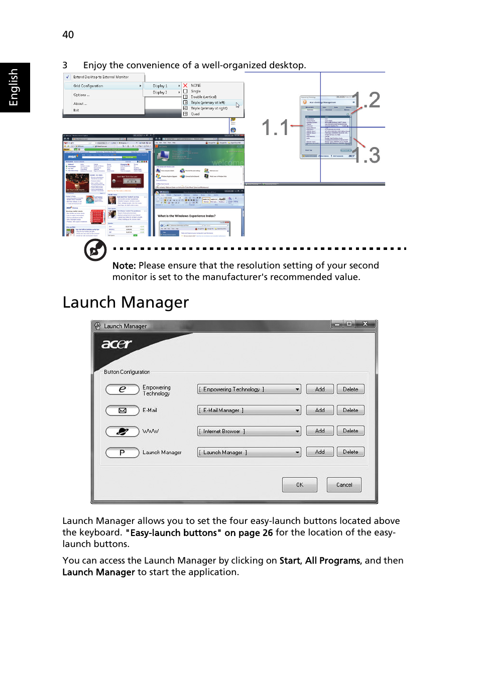 Launch manager | Acer TravelMate 4320 User Manual | Page 60 / 101