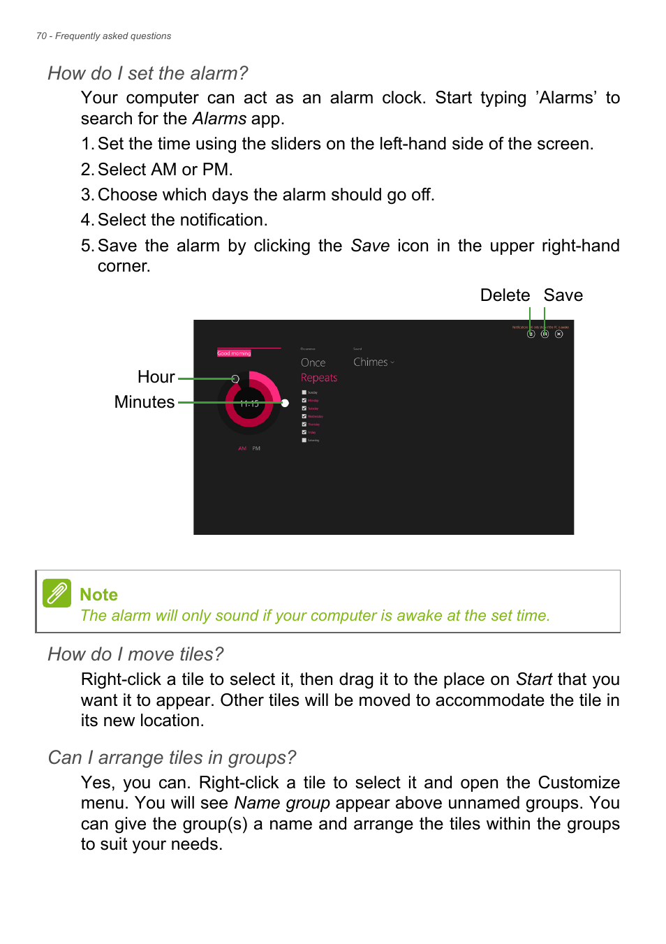 Acer Aspire E1-530 User Manual | Page 70 / 87