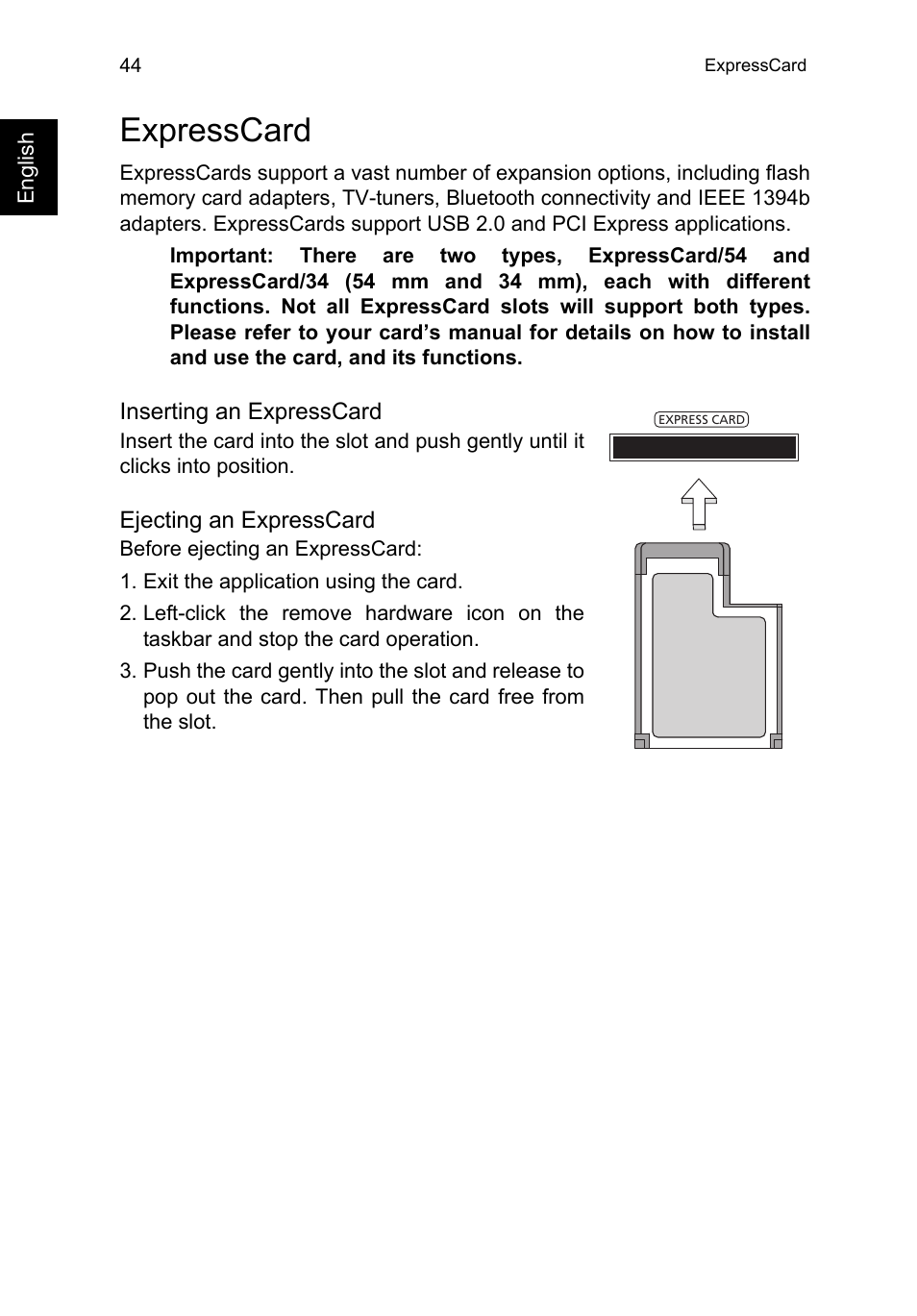 Expresscard | Acer TravelMate P273-M User Manual | Page 62 / 85