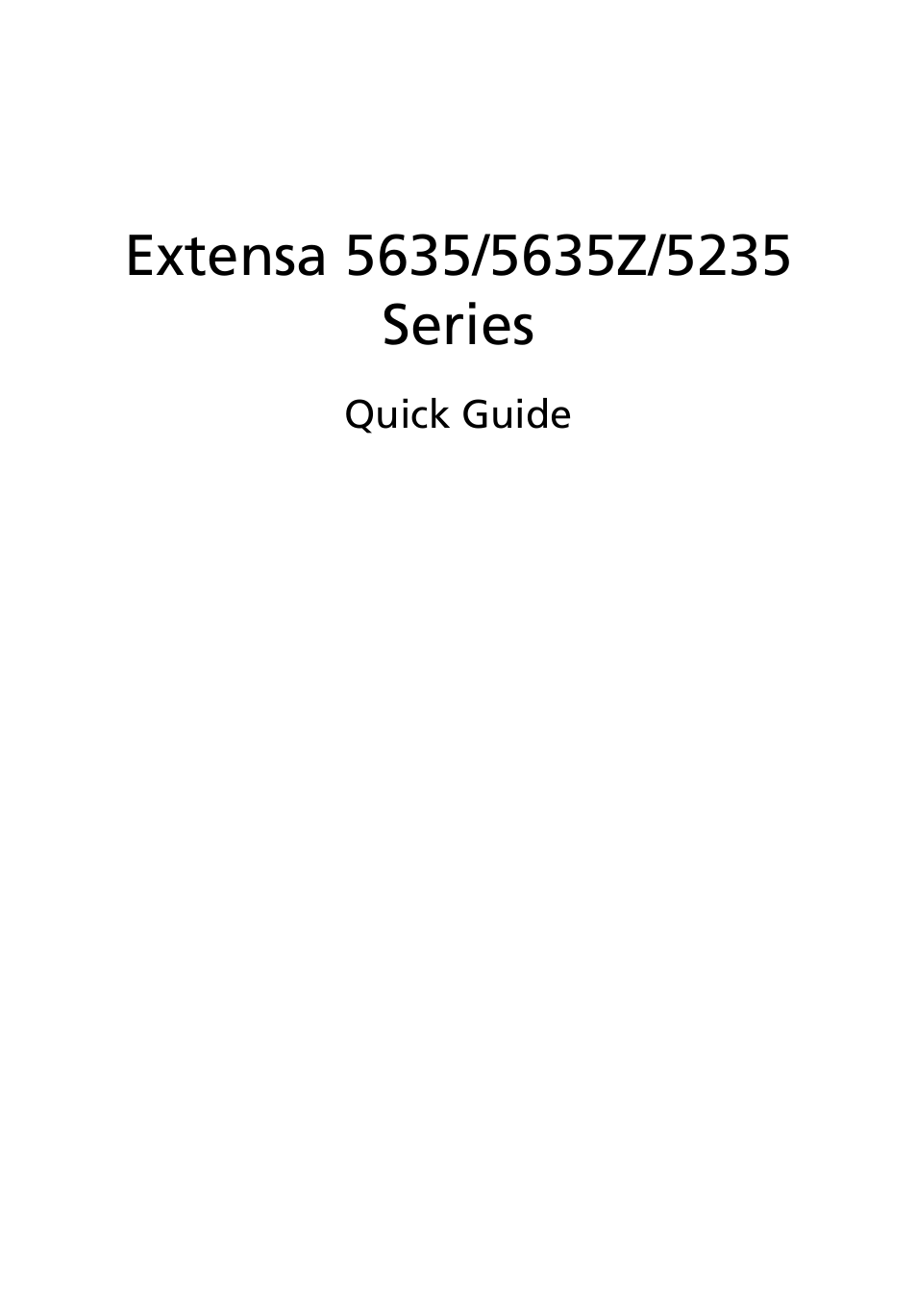 Acer Extensa 5635Z User Manual | 12 pages